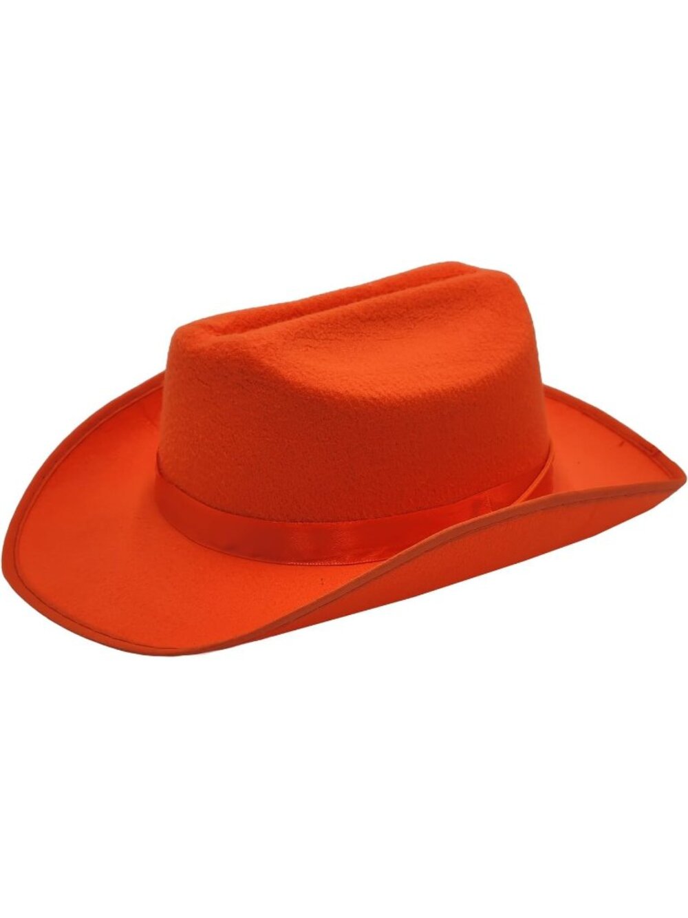 Kids Orange Red Felt Pretend Play Party Western Cowboy Costume Dress Up Hat